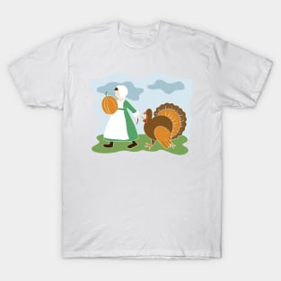 Thanksgiving Pilgrim and Turkey T-Shirt